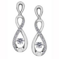 Diamond Infinity Drop Earrings in 10K White Gold (0.274 CT. T.W.)